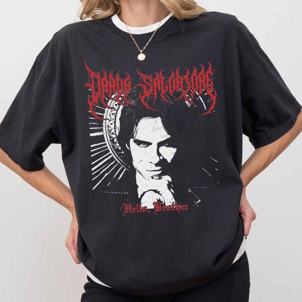 Limited Damon Salvatore Black Metal Sweatshirt