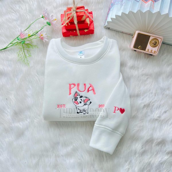 Pua and Hei Hei  (Moana 2) Embroidered Sweatshirt