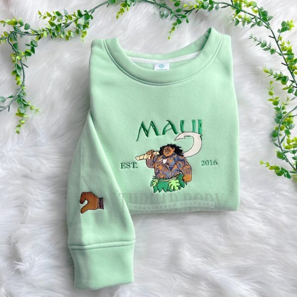 Moana And Muai (Moana 2) Embroidered Sweatshirt