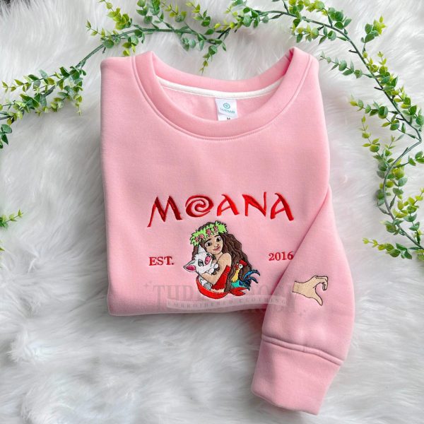 Moana And Muai (Moana 2) Embroidered Sweatshirt