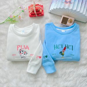 Pua and Hei Hei  (Moana 2) Embroidered Sweatshirt