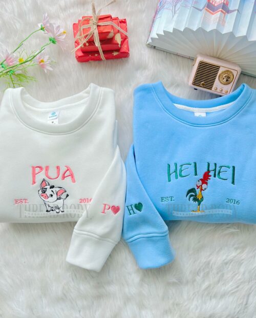 Pua and Hei Hei  (Moana 2) Embroidered Sweatshirt