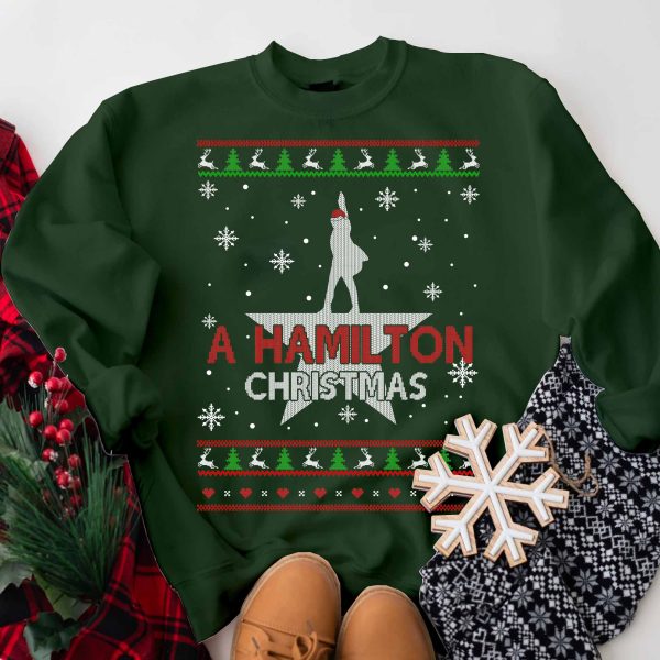 A Hamilton Musical Christmas Sweatshirt