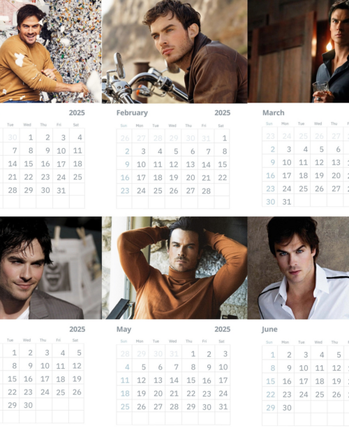 Ian Somerhalder – Calendar 2025