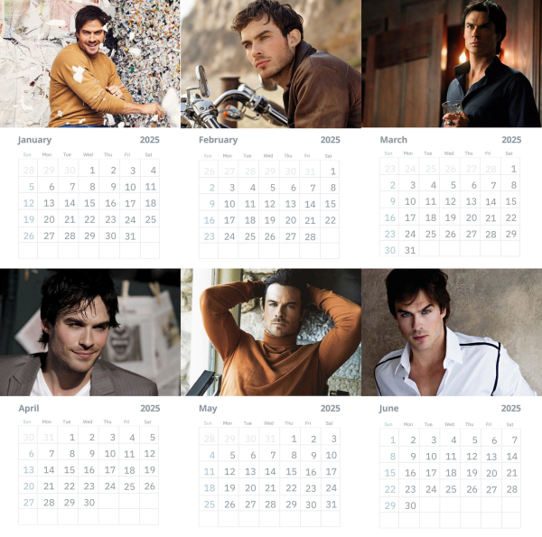 Ian Somerhalder – Calendar 2025