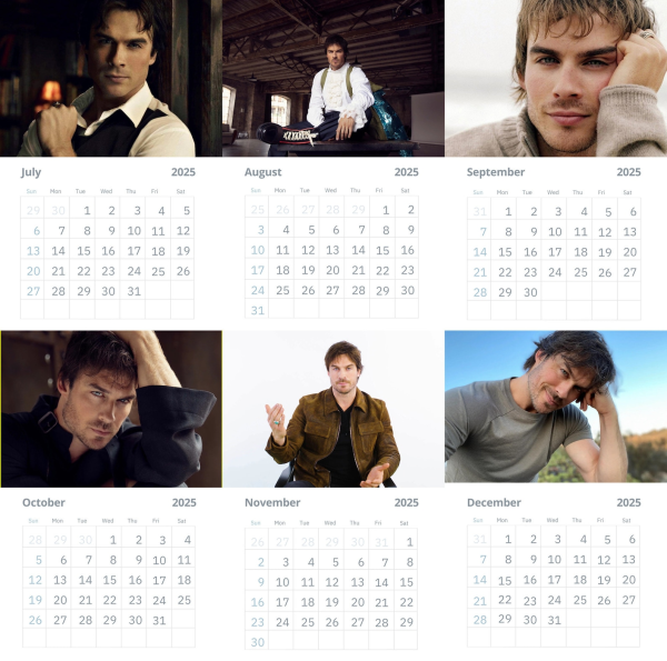 Ian Somerhalder – Calendar 2025