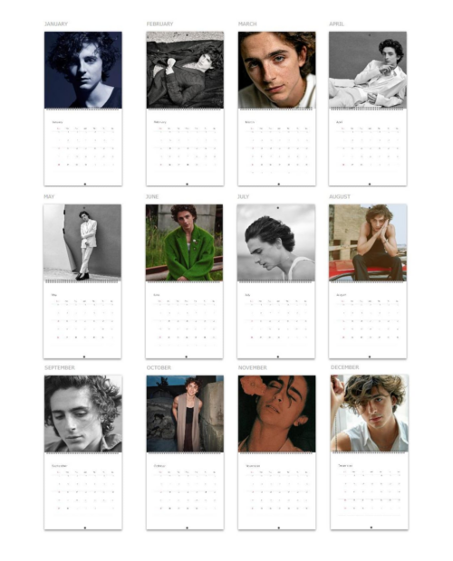 Timothée Chalamet – Calendar 2025