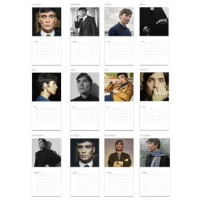 Cillian Murphy – Calendar 2025