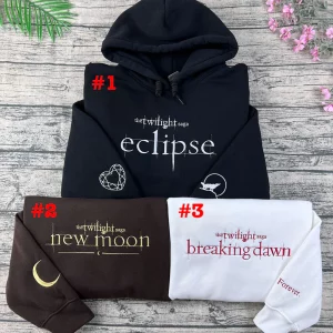Twilight Embroidery Shirt (New Moon , brecking dawn,..)