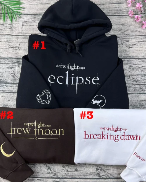 Twilight Embroidery Shirt (New Moon , brecking dawn,..)