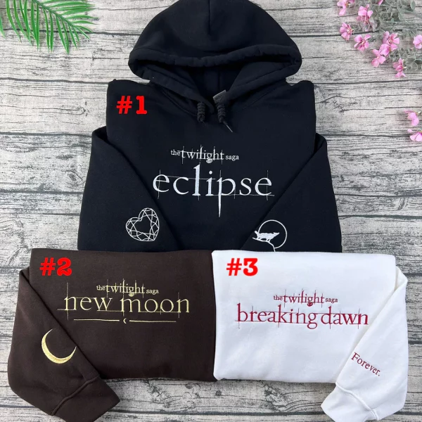 Twilight Embroidery Shirt (New Moon , brecking dawn,..)