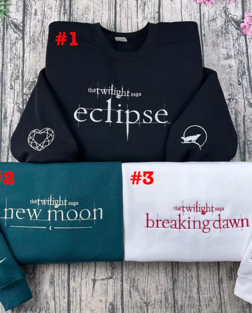 Twilight Embroidery Shirt (New Moon , brecking dawn,..)