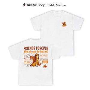 Friends Forever The Fox And The Hound Double Side Shirt