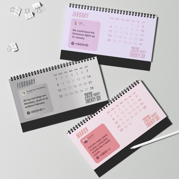 2026 TS-12 Album Desktop Calendar