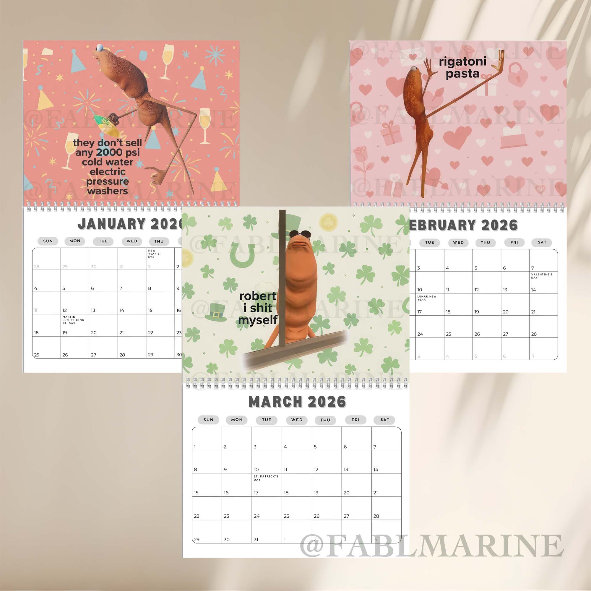 Brain Rot Marcus The Worm Meme 2026 Wall Calendar Brain Rot Marcus The Worm Meme 2026 Wall Calendar