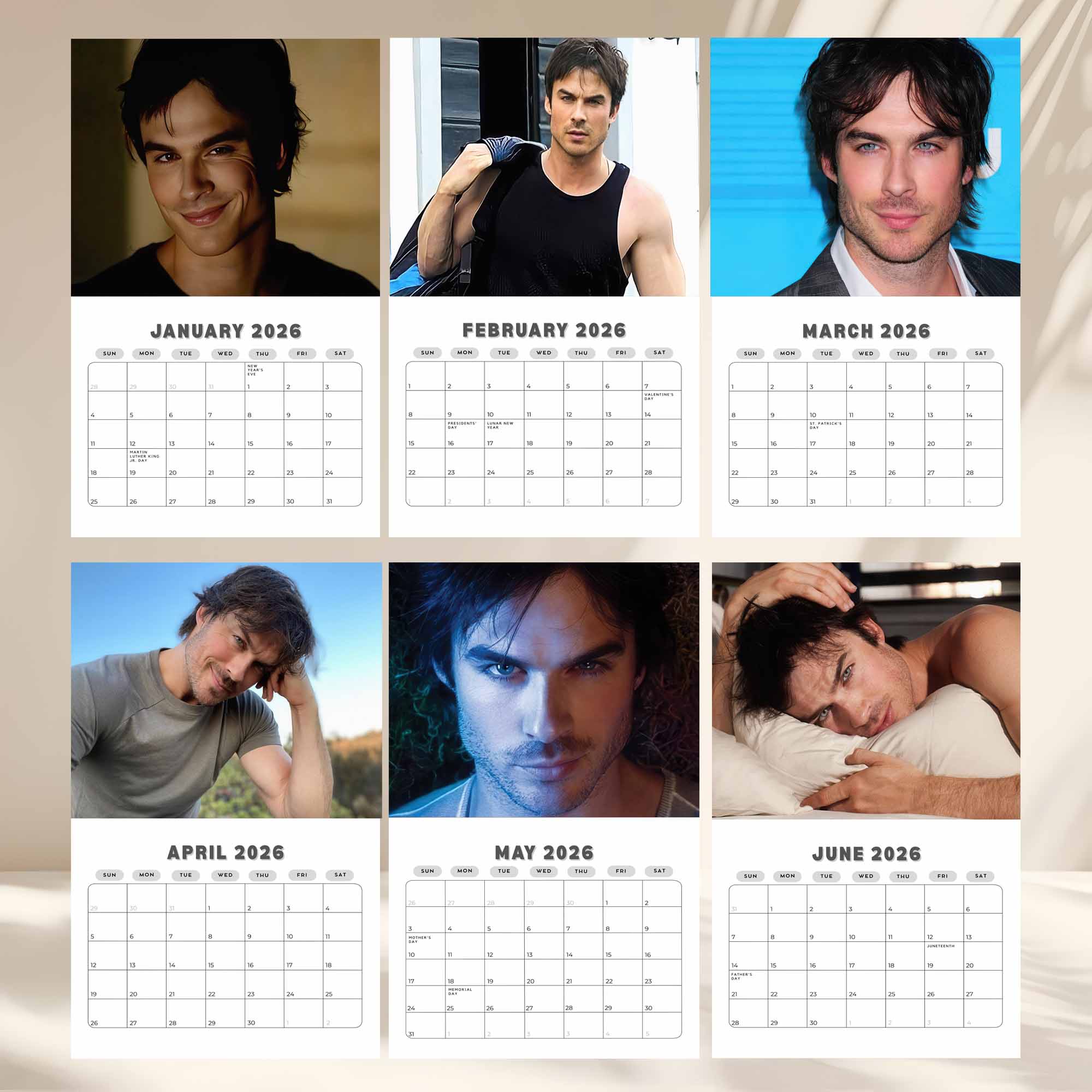 TVD Damon Salvatore 2026 Wall Calendar TVD Damon Salvatore 2026 Wall Calendar