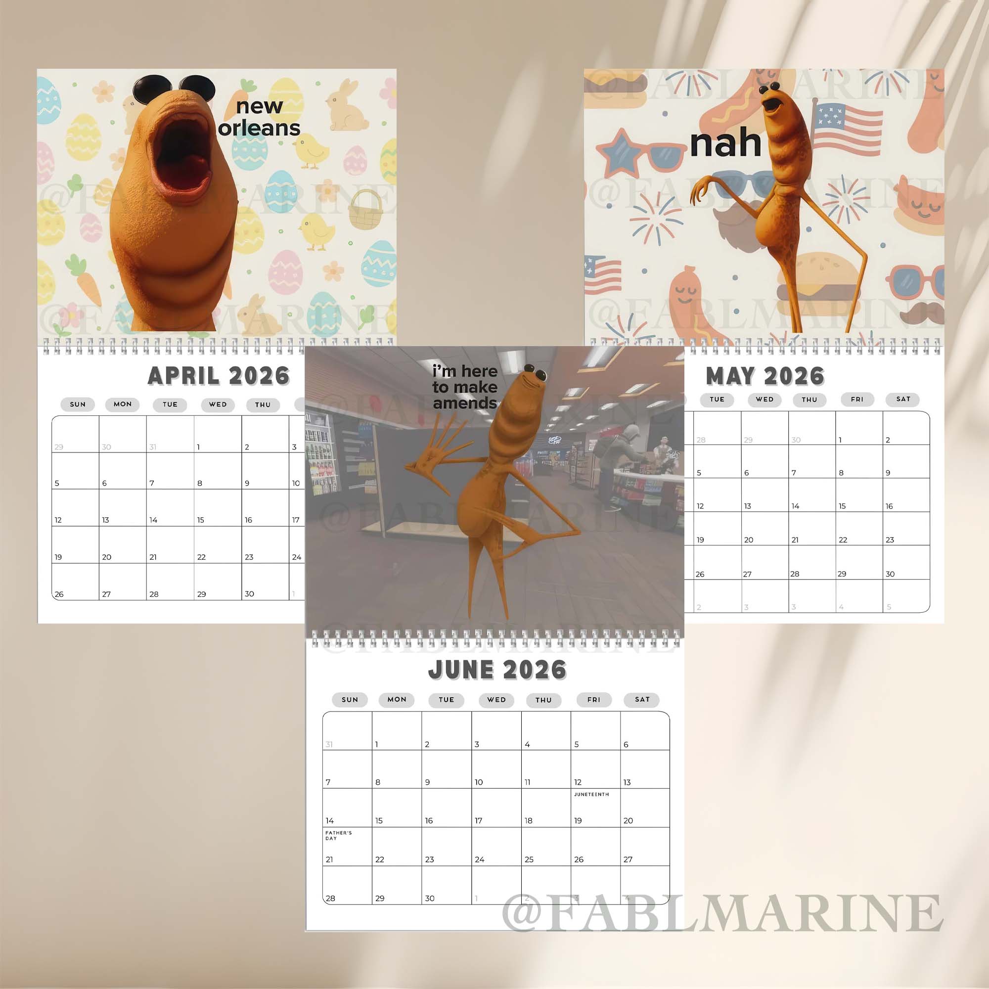 Brain Rot Marcus The Worm Meme 2026 Wall Calendar Brain Rot Marcus The Worm Meme 2026 Wall Calendar