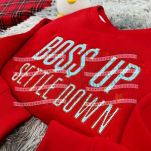 Boss Up Settel Down Embroidered Shirt