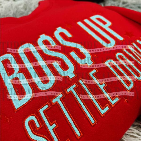 Boss Up Settel Down Embroidered Shirt