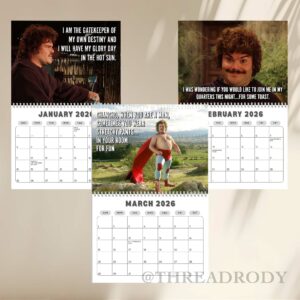 Nacho Libre Best Lines 2026 Calendar