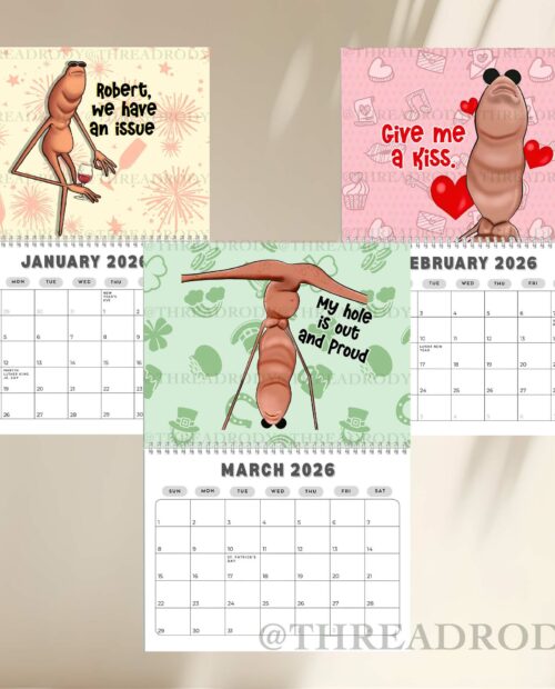 VR Chat Marcus The Worm Meme 2026 Wall Calendar (version 2)