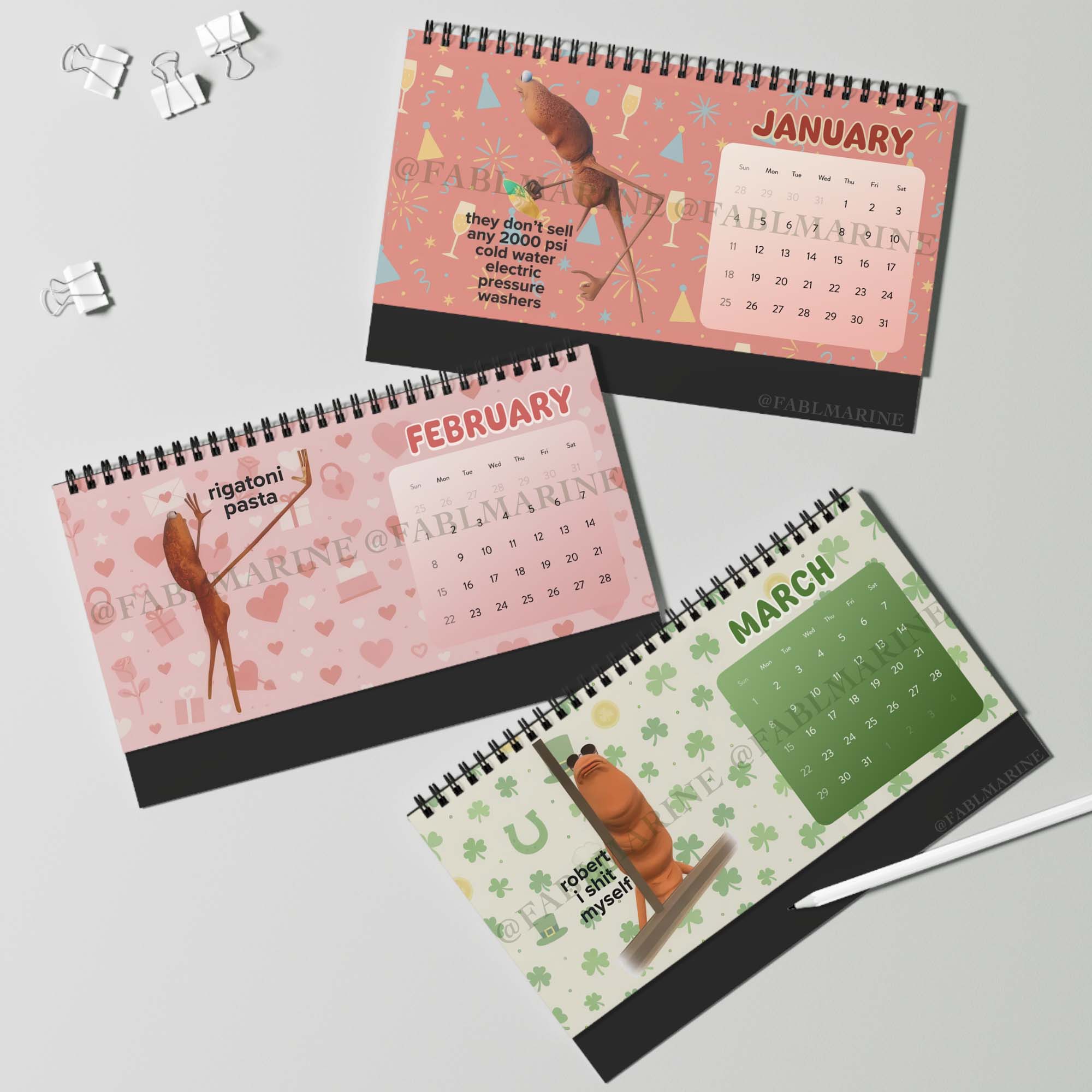 Brain Rot Marcus The Worm Meme 2026 Desk Calendar Brain Rot Marcus The Worm Meme 2026 Desk Calendar