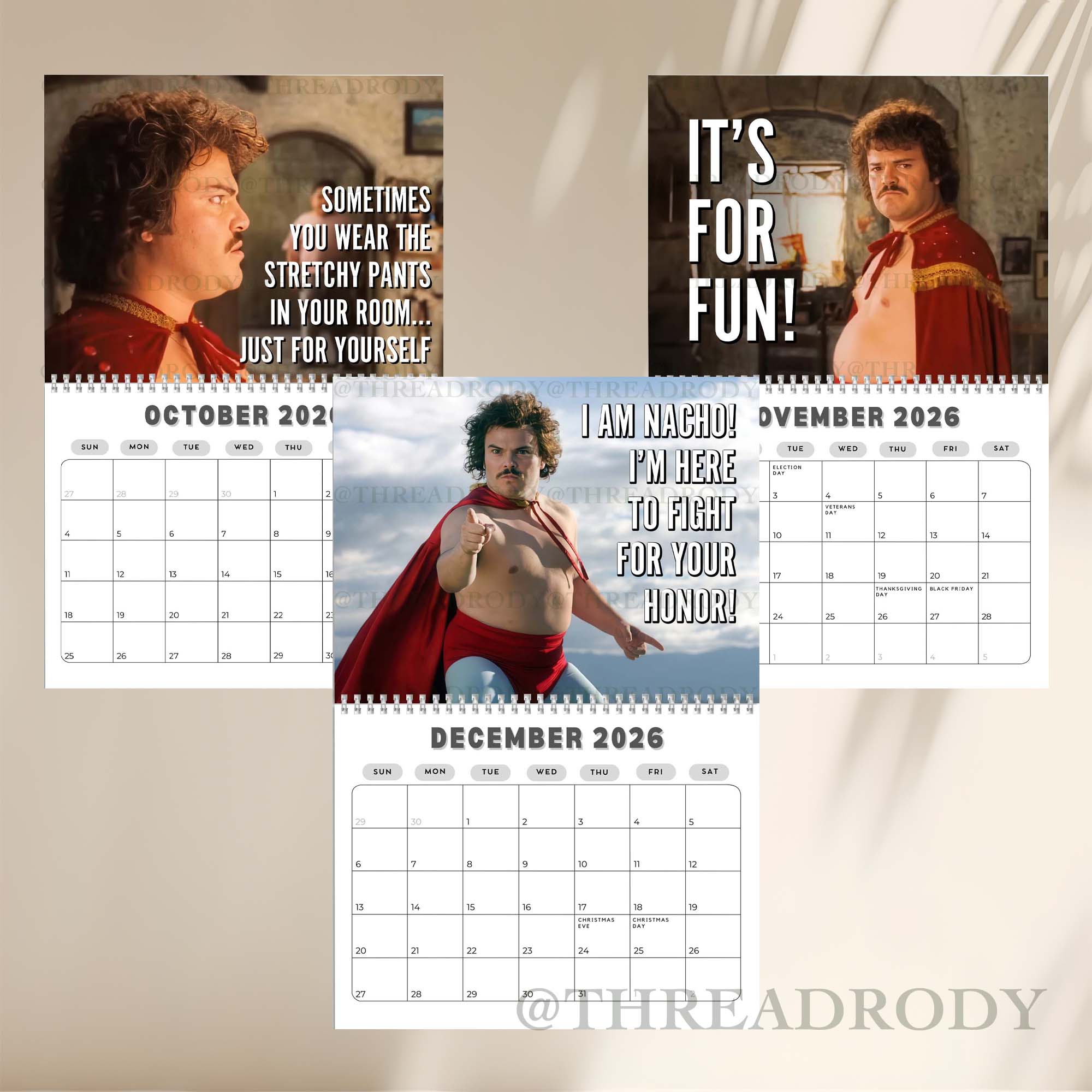 Nacho Libre Best Lines 2026 Calendar Nacho Libre Best Lines 2026 Calendar