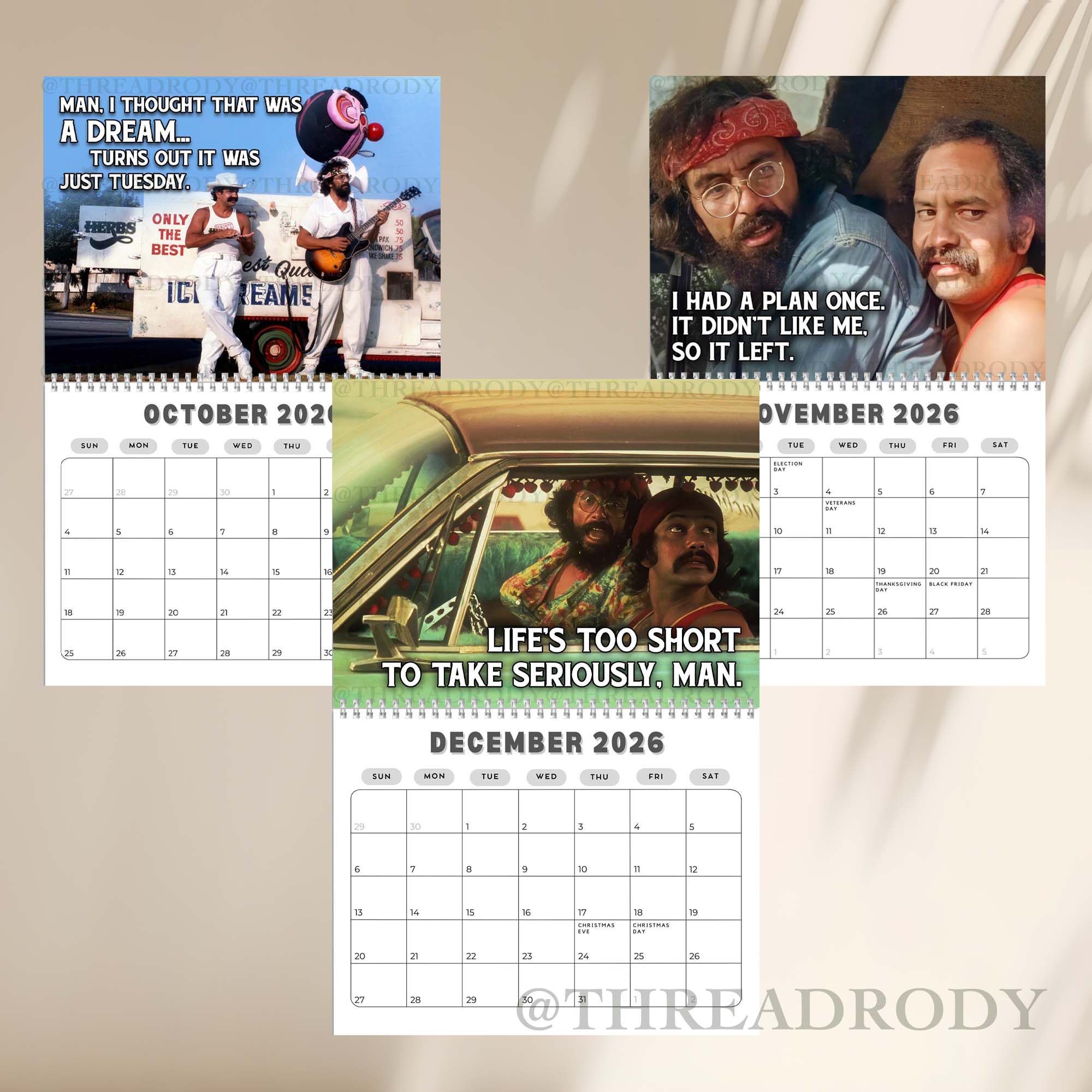 Cheech & Chong 2026 Wall Calendar Cheech & Chong 2026 Wall Calendar