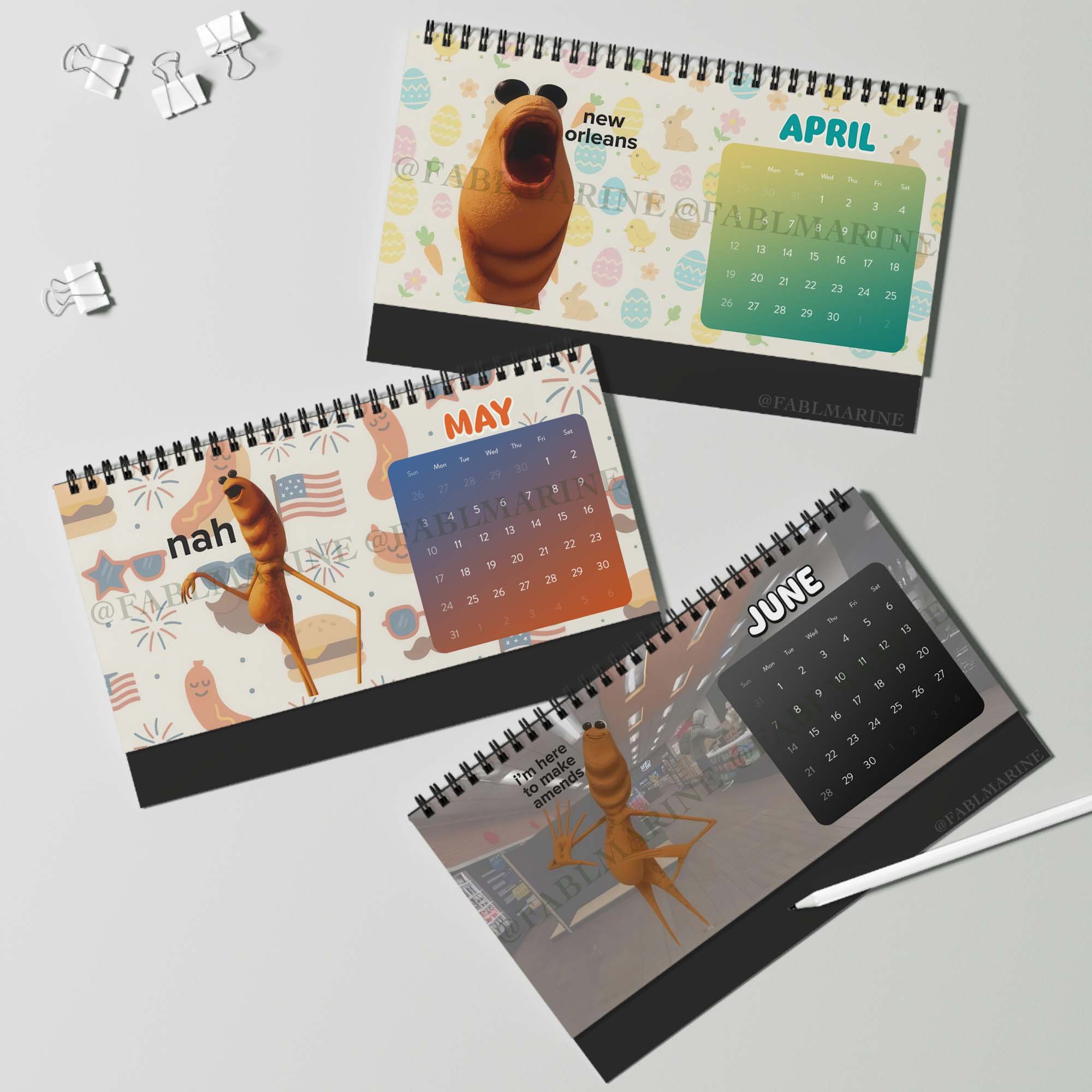 Brain Rot Marcus The Worm Meme 2026 Desk Calendar Brain Rot Marcus The Worm Meme 2026 Desk Calendar