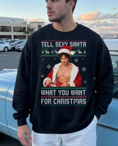 TVD Damon Salvatore Santa Shirt