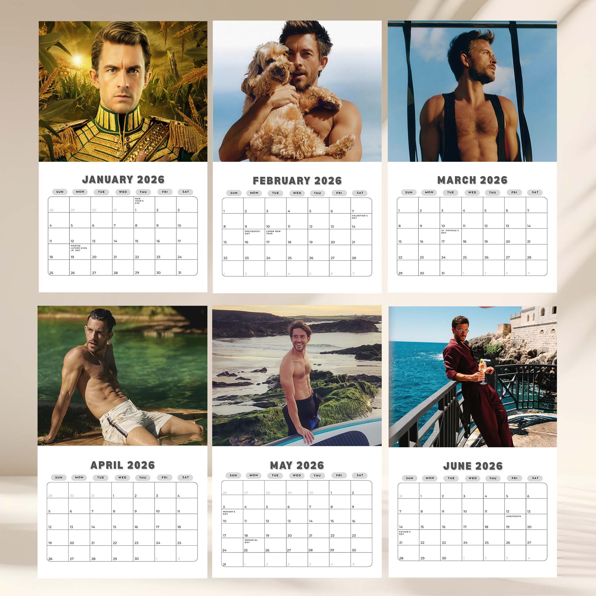 jonathan Bailey 2026 Wall Calendar jonathan Bailey 2026 Wall Calendar