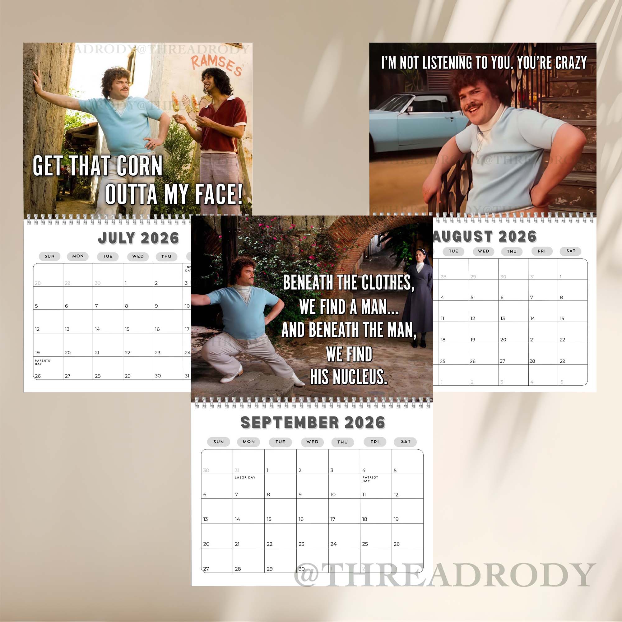 Nacho Libre Best Lines 2026 Calendar Nacho Libre Best Lines 2026 Calendar