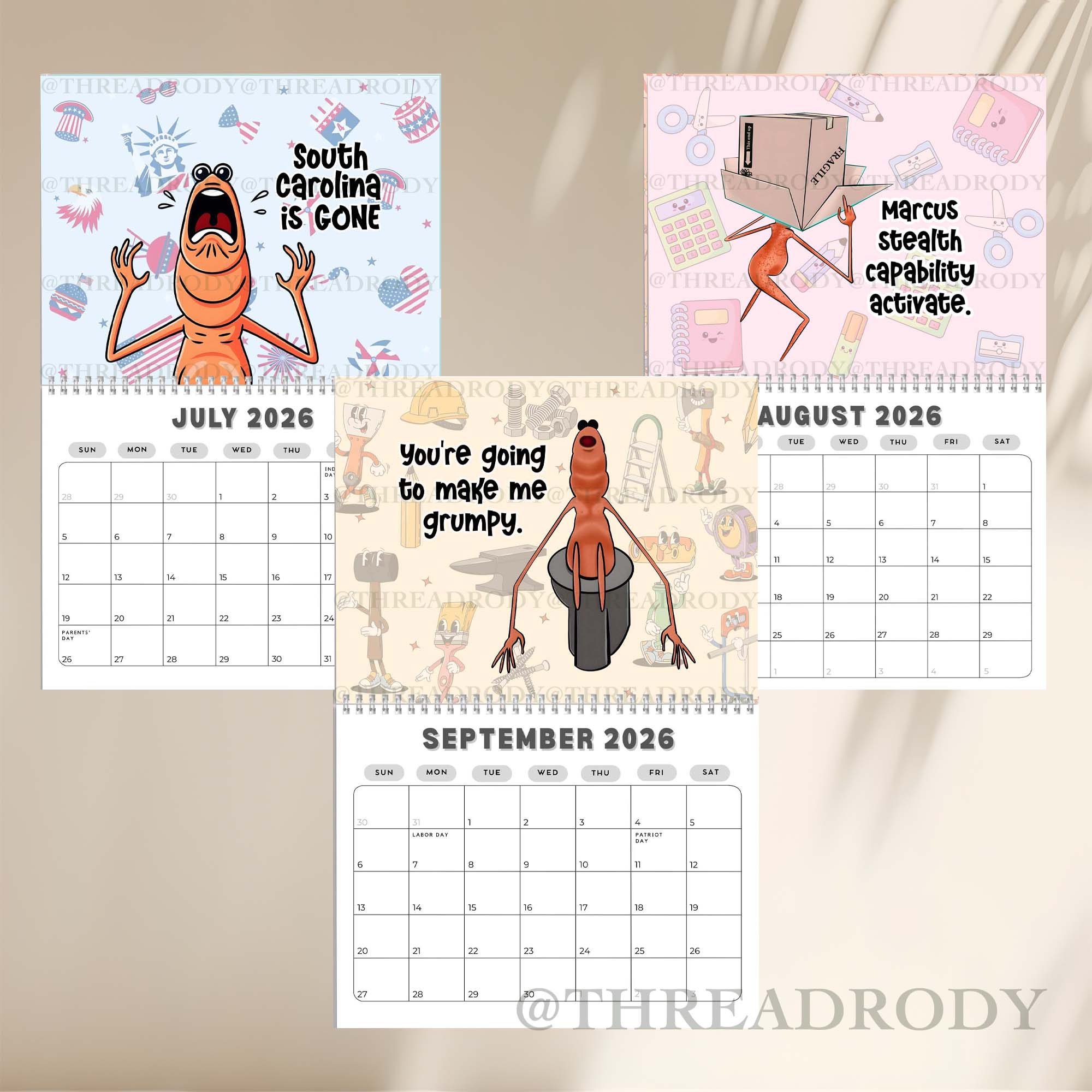 VR Chat Marcus The Worm Meme 2026 Wall Calendar (version 2) VR Chat Marcus The Worm Meme 2026 Wall Calendar (version 2)