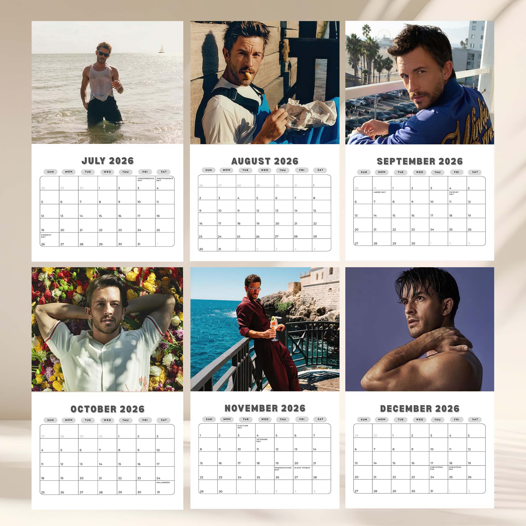 jonathan Bailey 2026 Wall Calendar jonathan Bailey 2026 Wall Calendar