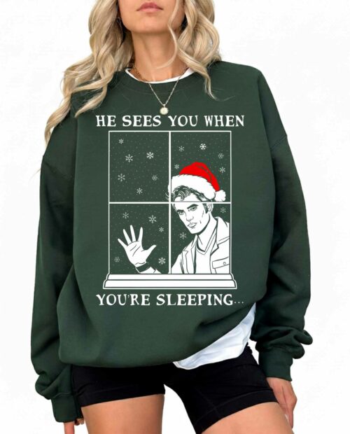 Edward Cullen He Sees You Christmas Shirt