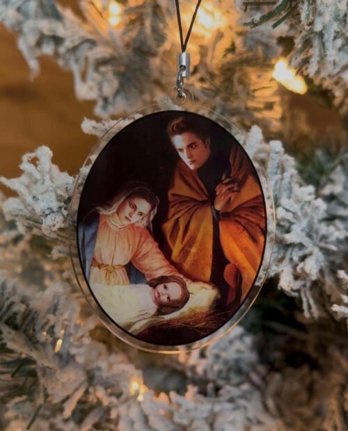 Vampire parody Nativity Ornament