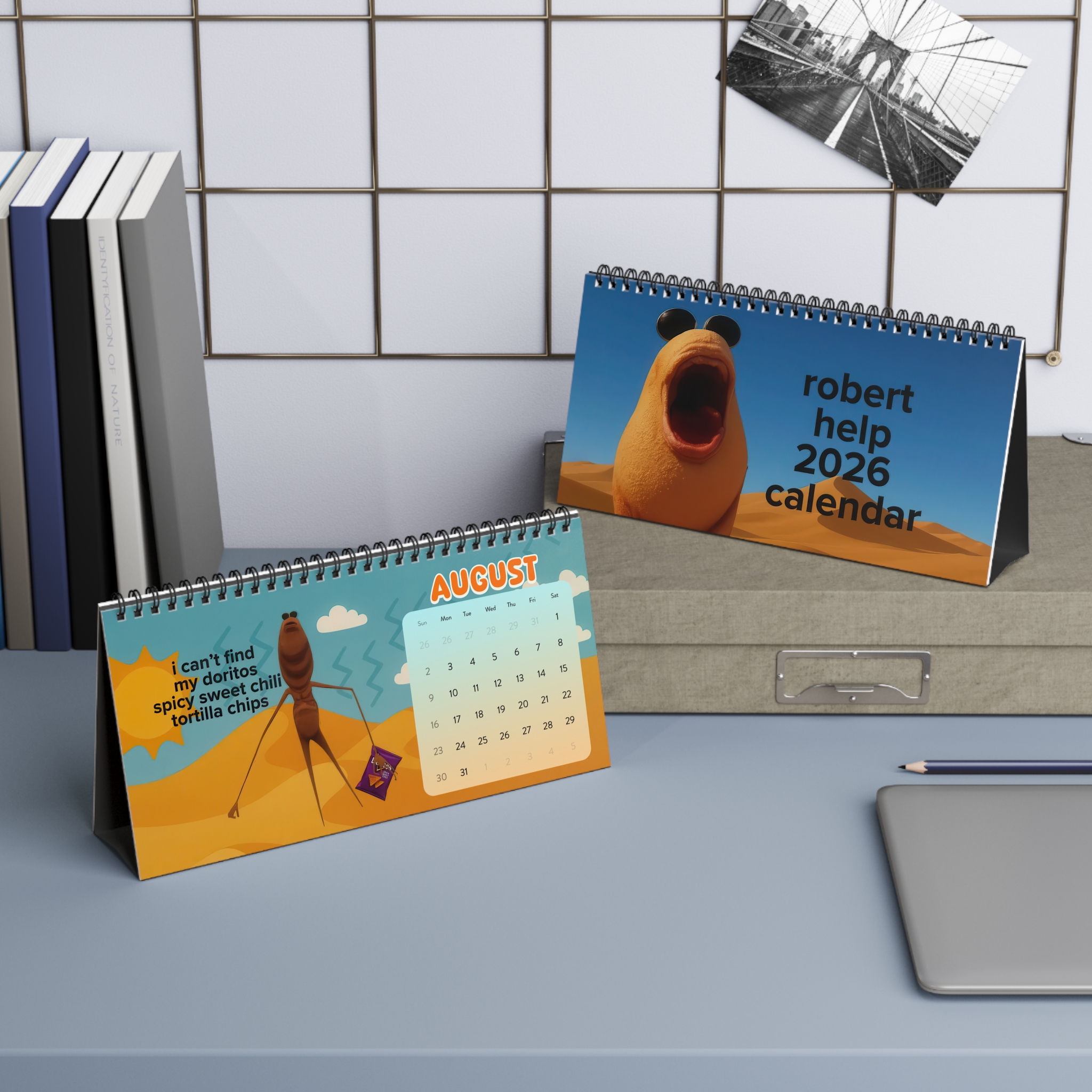 Brain Rot Marcus The Worm Meme 2026 Desk Calendar Brain Rot Marcus The Worm Meme 2026 Desk Calendar
