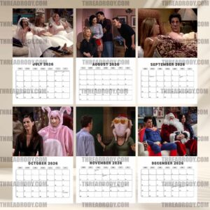 Friends TV Shows 2026 Wall Calendar