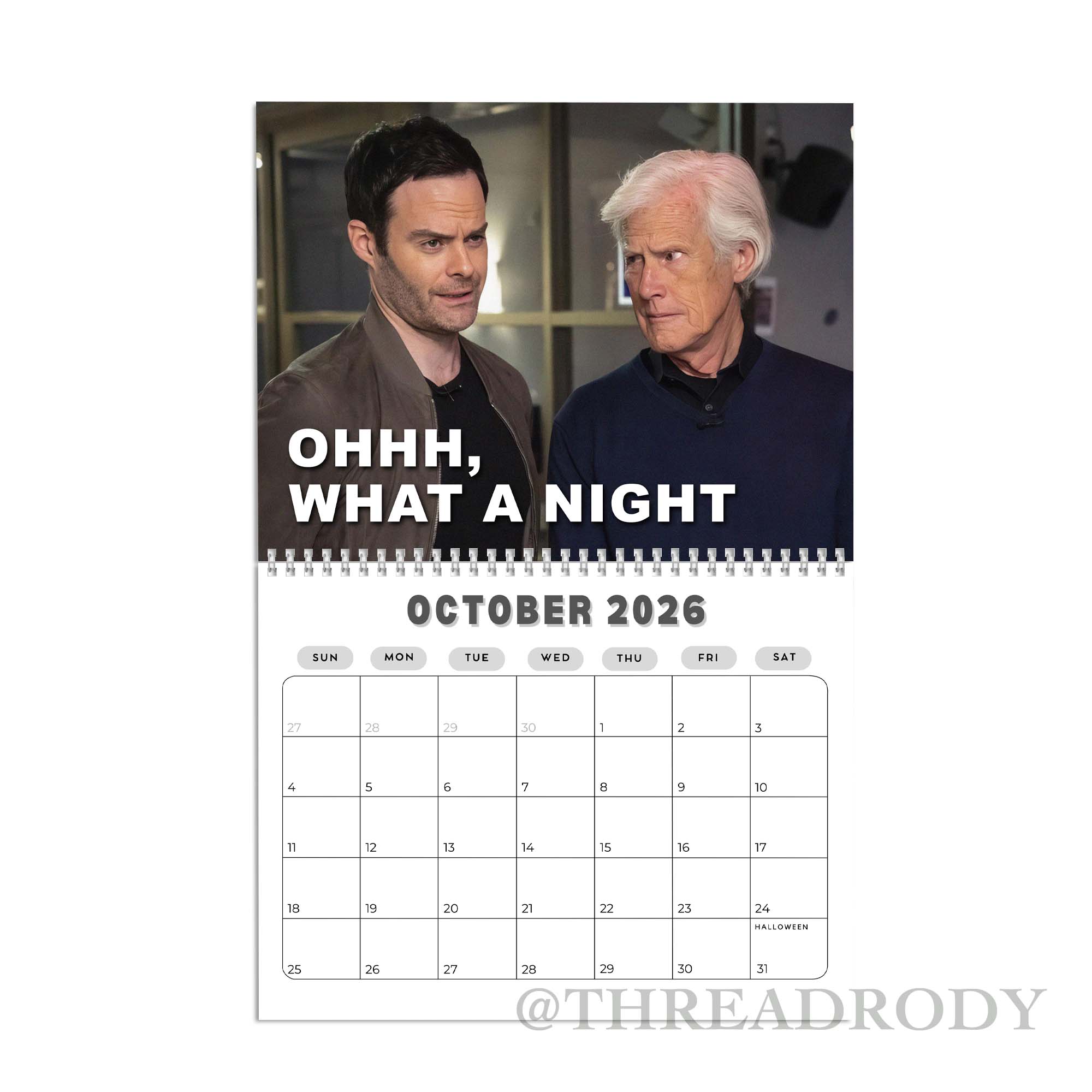 True Crime Bill Hader 2026 Calendar True Crime Bill Hader 2026 Calendar
