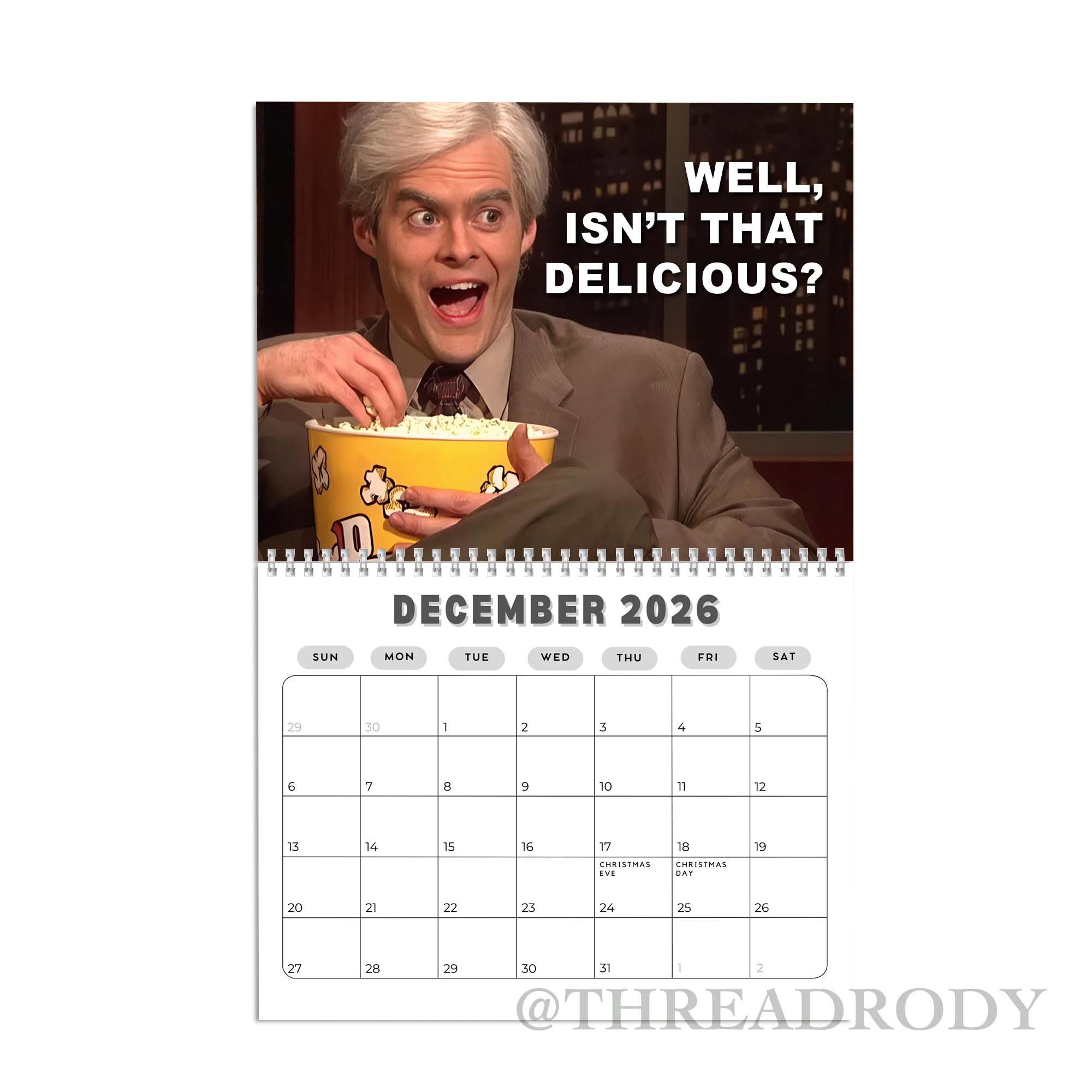 True Crime Bill Hader 2026 Calendar True Crime Bill Hader 2026 Calendar