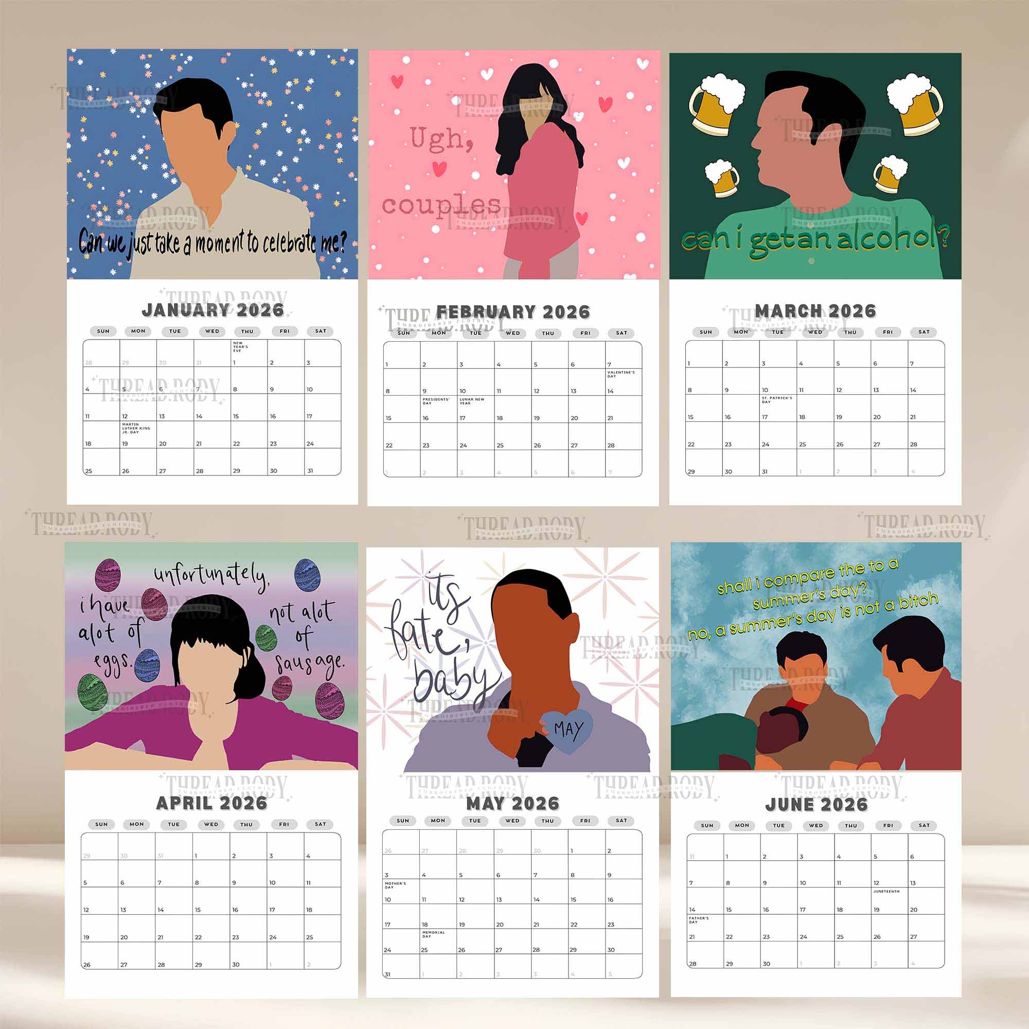 New Girl 2026 Wall Calendar New Girl 2026 Wall Calendar