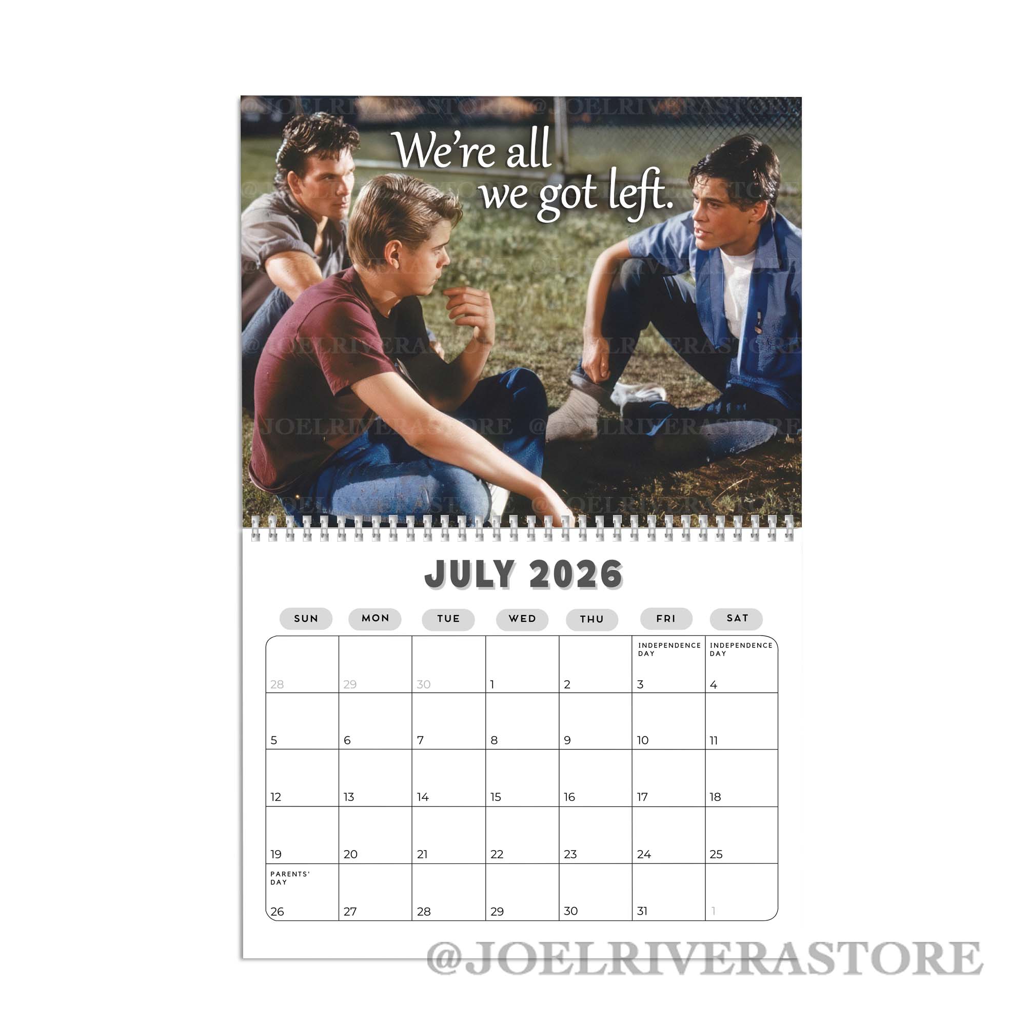 The Outsiders 2026 Calendar The Outsiders 2026 Calendar