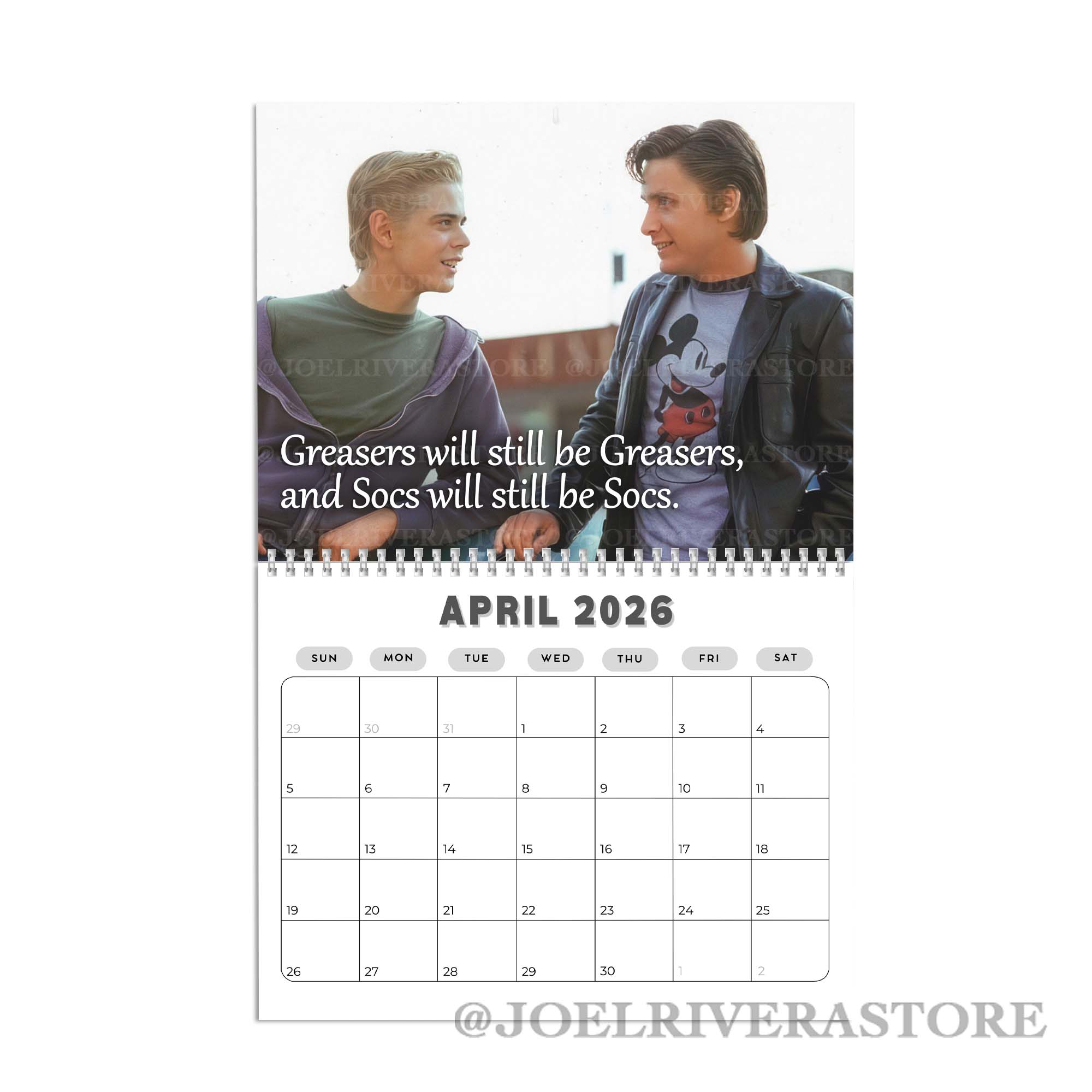 The Outsiders 2026 Calendar The Outsiders 2026 Calendar