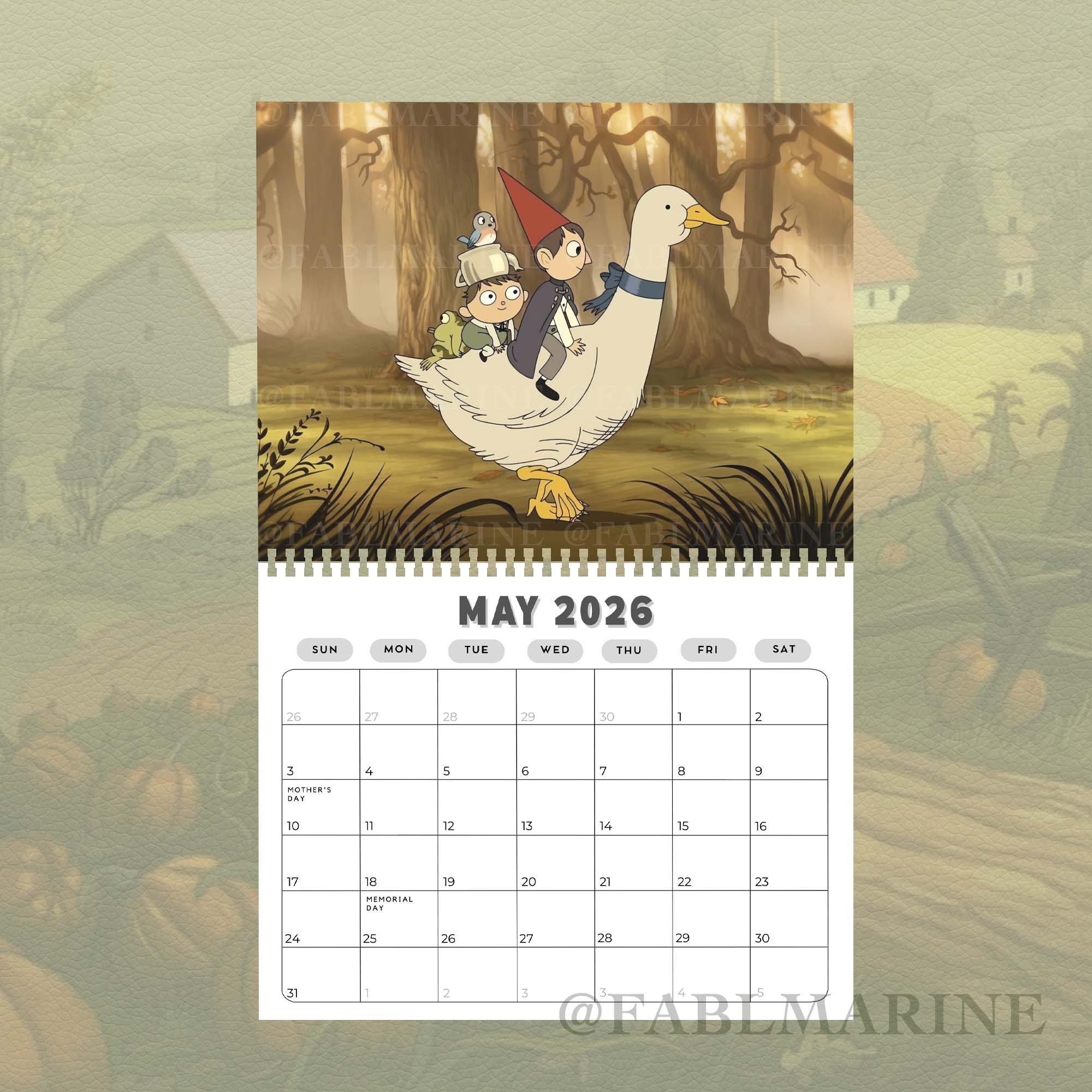 Over The Garden 2026 Wall Calendar Over The Garden 2026 Wall Calendar