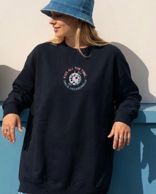 Kiss All The Time Embroidery Shirt