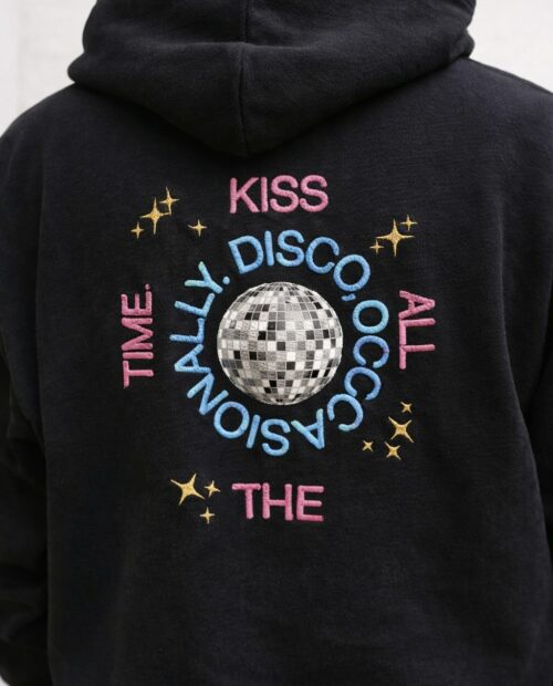 Kiss All The Time Embroidery Shirt